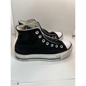 Converse Chuck Taylor All Star Platform Black Canvas 560845F Women's Size 8